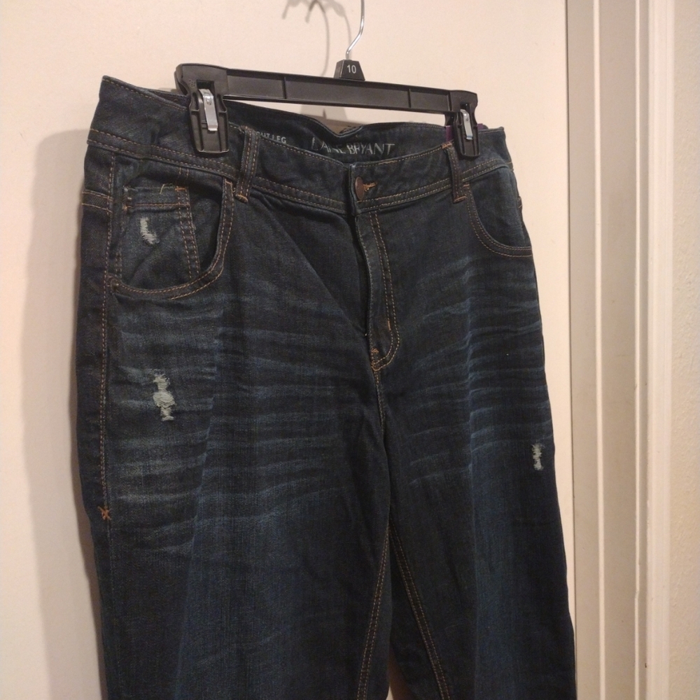 NWT Lane Bryant Dark Wash Cuffed Straight Leg jeans  Sz 18-Casual Work Wear - Picture 5 of 9